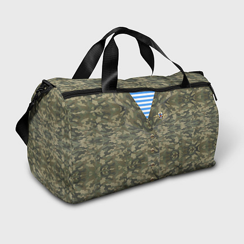 Спортивная сумка Камуфляж ВДВ со значком / 3D-принт – фото 1
