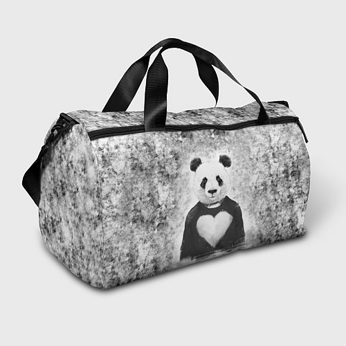 Спортивная сумка Панда Любовь Сердце Меланж / 3D-принт – фото 1