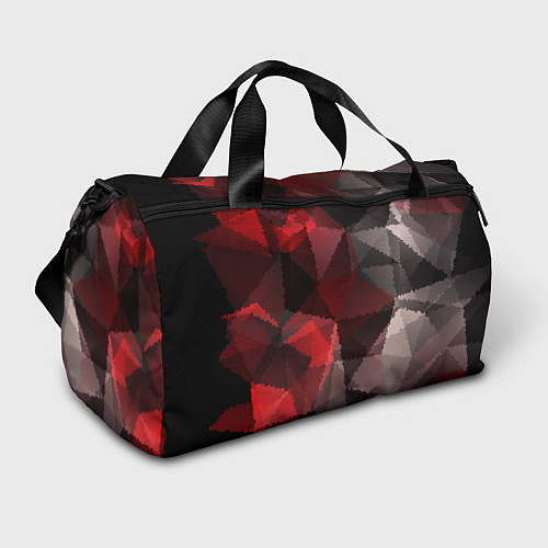 Спортивная сумка Серо-красная абстракция / 3D-принт – фото 1