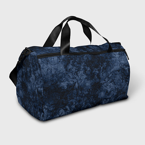 Спортивная сумка Темно-синяя текстура камня / 3D-принт – фото 1