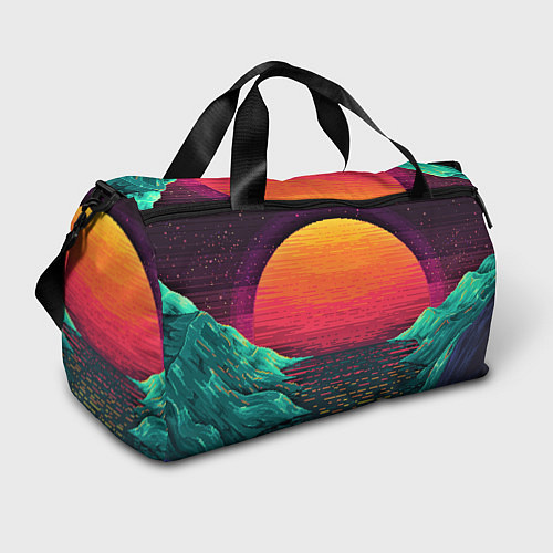 Спортивная сумка Пиксельный закат / 3D-принт – фото 1