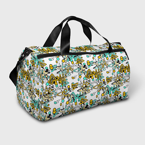 Спортивная сумка Абстрактный современный узор в стиле граффити / 3D-принт – фото 1
