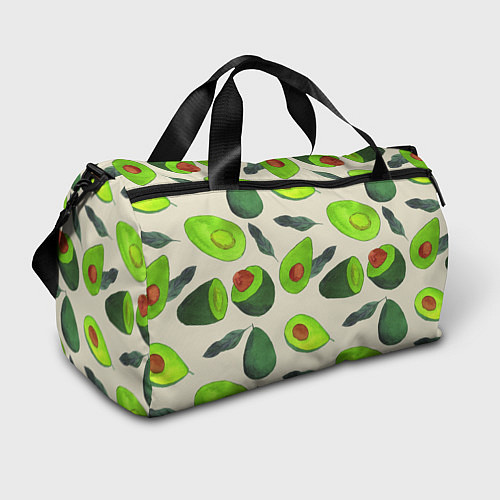 Спортивная сумка Авокадо - фруктовый паттерн / 3D-принт – фото 1