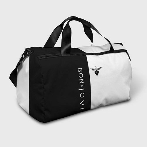 Спортивная сумка BON JOVI BLACK WHITE / 3D-принт – фото 1