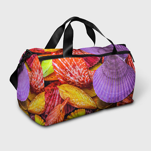 Спортивная сумка Разноцветные ракушки multicolored seashells / 3D-принт – фото 1