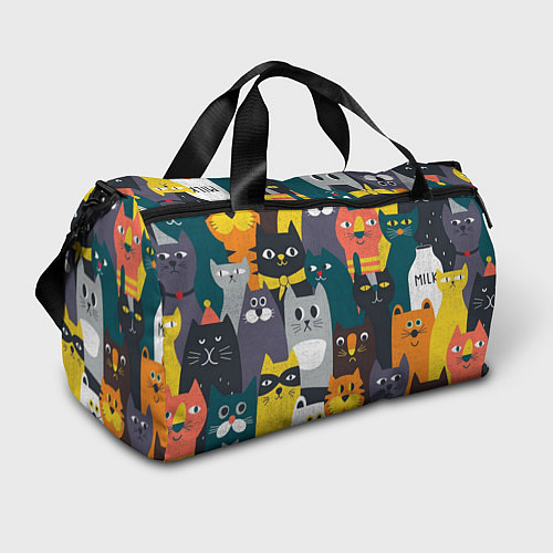 Спортивная сумка Крутые коты / 3D-принт – фото 1