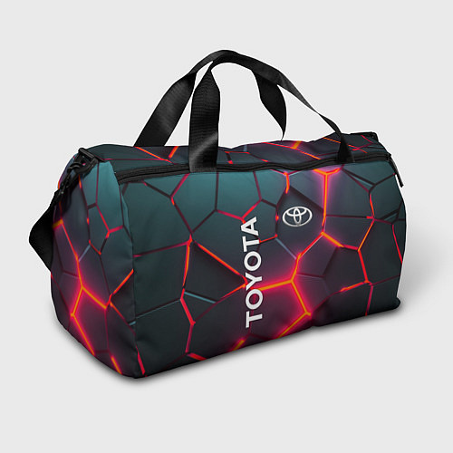 Спортивная сумка TOYOTA 3D NEON ТОЙОТА 3Д ПЛИТЫ НЕОН / 3D-принт – фото 1