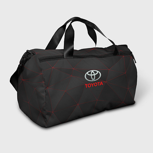 Спортивная сумка Toyota Тонкие линии неона / 3D-принт – фото 1
