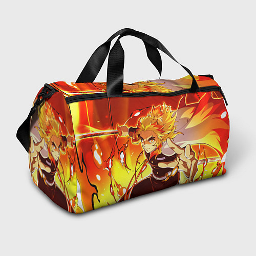 Спортивная сумка Ренгоку Кёджуро, Клинок рассекающий демонов / 3D-принт – фото 1