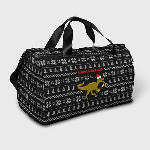 Спортивная сумка Шампанозавр в шапке / 3D-принт – фото 1