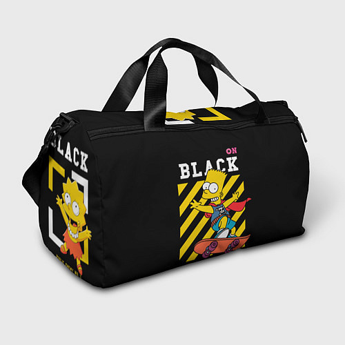 Спортивная сумка БАР И ЛИЗА СИМПСОНЫ х ON BLACK / 3D-принт – фото 1
