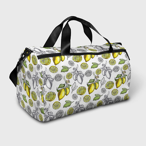 Спортивная сумка Лимонный паттерн / 3D-принт – фото 1