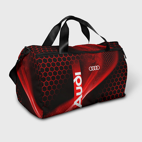 Спортивная сумка AUDI АУДИ SPORT СПОРТ RED AND BLACK / 3D-принт – фото 1