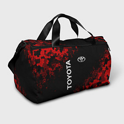 Сумки спортивные TOYOTA MILITARY PIXEL BLACK RED, цвет: 3D-принт