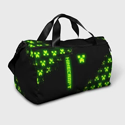 Сумки спортивные MINECRAFT NEON LOGO CREEPER, цвет: 3D-принт