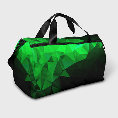 Спортивная сумка Изумрудный Зеленый Геометрия / 3D-принт – фото 1