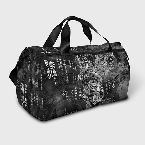 Спортивная сумка Dragon Fire Иероглифы Японский Дракон / 3D-принт – фото 1