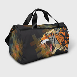 Сумки спортивные Тигр в гневе, цвет: 3D-принт