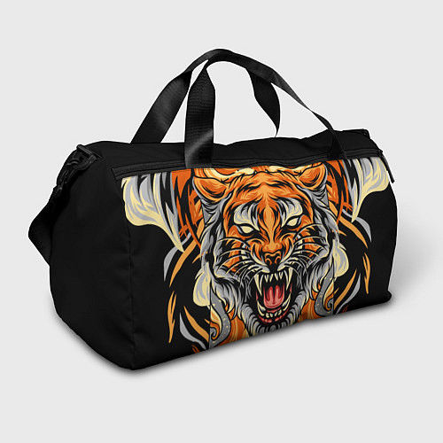 Спортивная сумка Символ года тигр в гневе / 3D-принт – фото 1