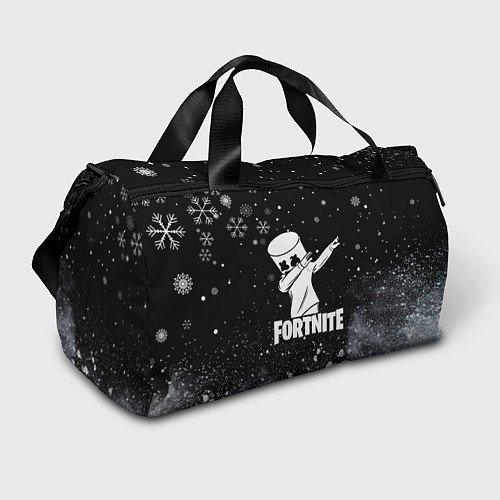Спортивная сумка НОВОГОДНИЙ FORTNITE MARSHMELLO / 3D-принт – фото 1