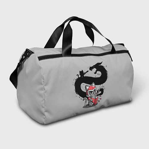 Спортивная сумка Кот рыцарь / 3D-принт – фото 1