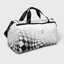 Сумки спортивные MERCEDES, МЕРСЕДЕС СПОРТ, ФИНИШНЫЙ ФЛАГ, ФОРМУЛА 1, цвет: 3D-принт