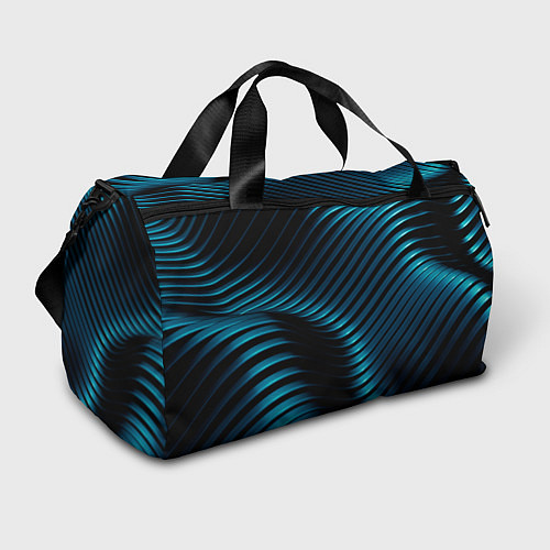 Спортивная сумка Волны голубого металла / 3D-принт – фото 1
