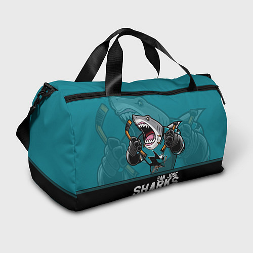 Спортивная сумка San Jose Sharks, Сан Хосе Шаркс / 3D-принт – фото 1