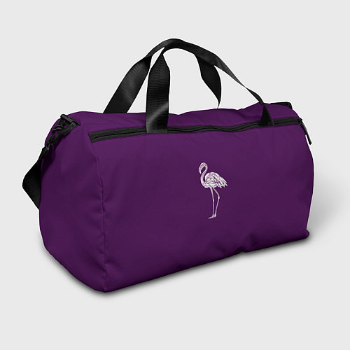 Спортивная сумка Фламинго в сиреневом / 3D-принт – фото 1
