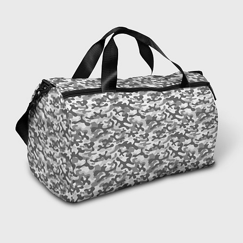 Спортивная сумка Серый Городской Камуфляж / 3D-принт – фото 1