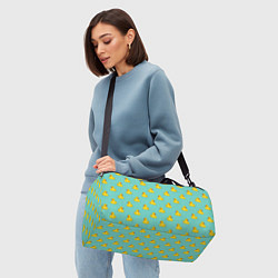 Сумки спортивные Желтый утенок паттерн, цвет: 3D-принт — фото 2