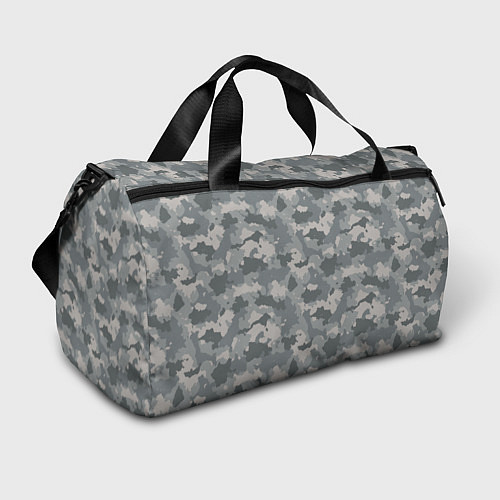 Спортивная сумка Серый Камуфляж городской / 3D-принт – фото 1