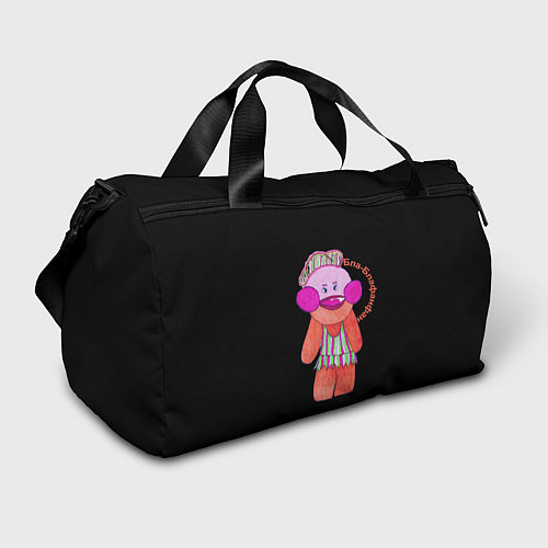 Спортивная сумка БлаБлаФанФан на черном / 3D-принт – фото 1