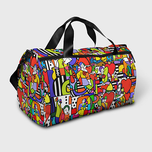 Спортивная сумка Romero Britto - love collage / 3D-принт – фото 1