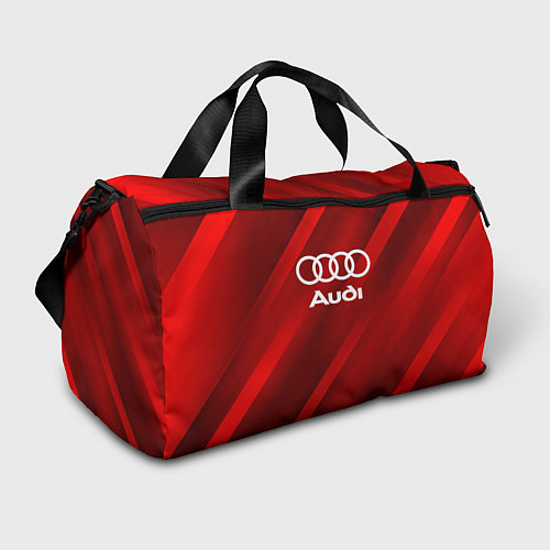 Спортивная сумка Audi red полосы / 3D-принт – фото 1