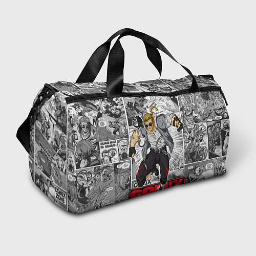 Спортивная сумка Gray comix / 3D-принт – фото 1