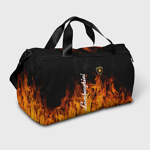 Спортивная сумка Lamborghini пламя огня / 3D-принт – фото 1