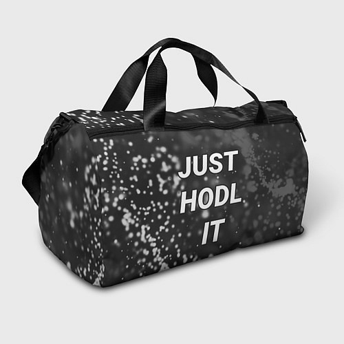 Спортивная сумка CRYPTO - JUST HODL IT Частицы / 3D-принт – фото 1