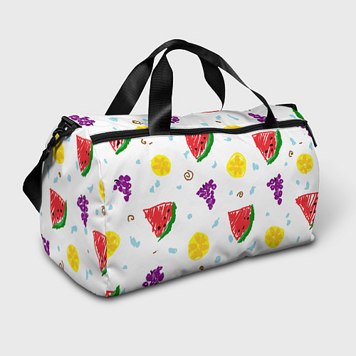 Спортивная сумка Пиксельные фрукты / 3D-принт – фото 1
