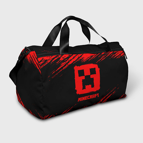 Спортивная сумка MINECRAFT - Красный Крипер / 3D-принт – фото 1