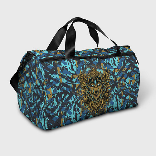 Спортивная сумка Голова волка с крыльями / 3D-принт – фото 1