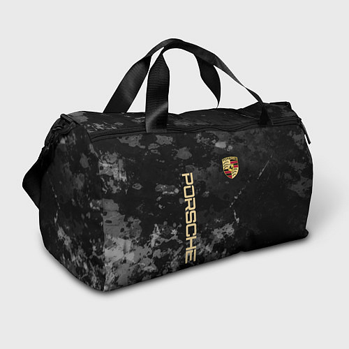 Спортивная сумка Порше Porsche серый фон / 3D-принт – фото 1
