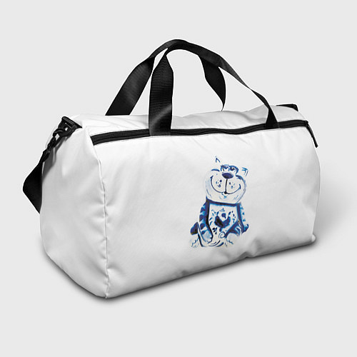 Спортивная сумка Gzhel the cat / 3D-принт – фото 1