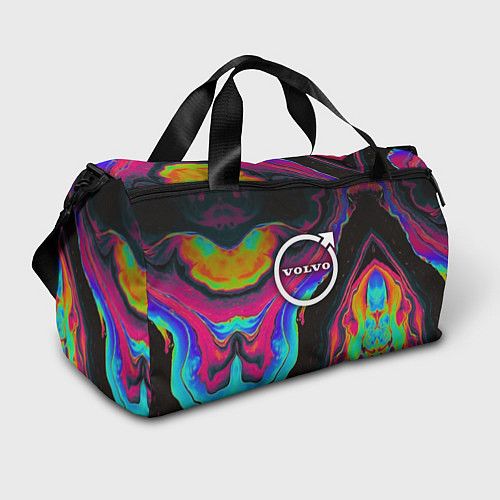 Спортивная сумка VOLVO Бензиновые разводы / 3D-принт – фото 1