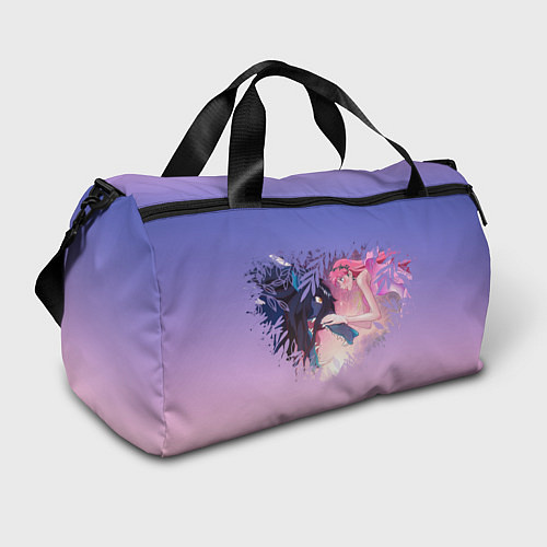 Спортивная сумка Красавица и дракон heart / 3D-принт – фото 1