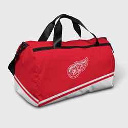 Сумки спортивные Detroit Red Wings, Детройт Ред Уингз Диагональные, цвет: 3D-принт