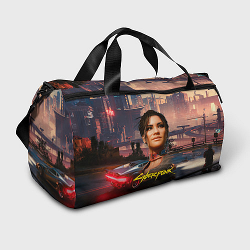 Спортивная сумка Panam Панам Cyberpunk 2077 портрет / 3D-принт – фото 1