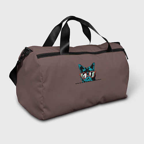 Спортивная сумка Стильный кот в очках / 3D-принт – фото 1