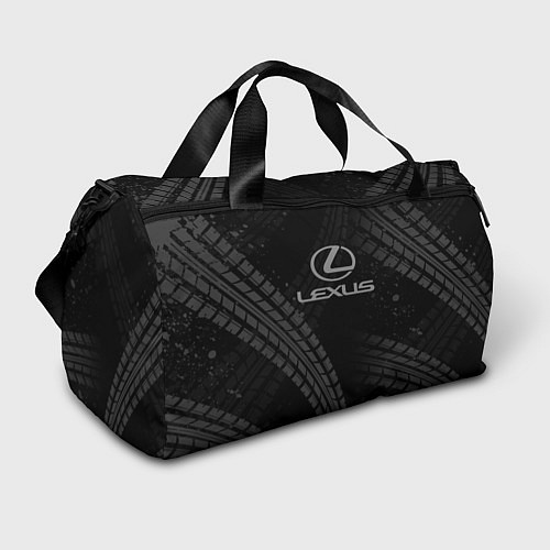 Спортивная сумка Lexus следы шин / 3D-принт – фото 1
