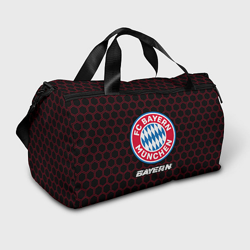 Спортивная сумка БАВАРИЯ Bayern Соты / 3D-принт – фото 1